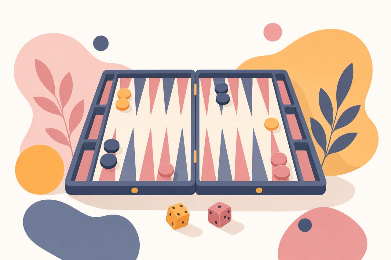 Backgammon – Illustration des Spielbretts