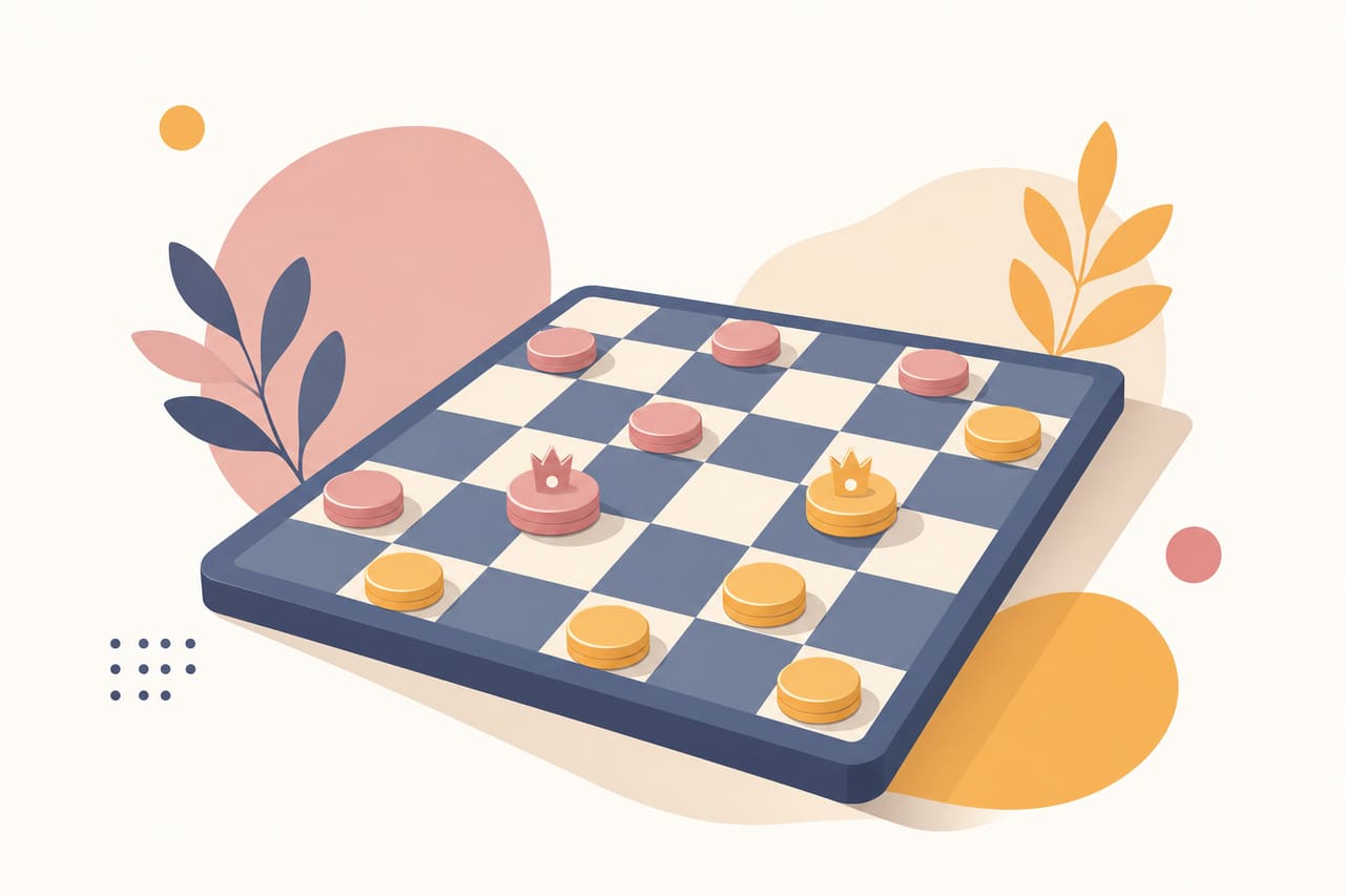 Dame – Illustration des Spielbretts