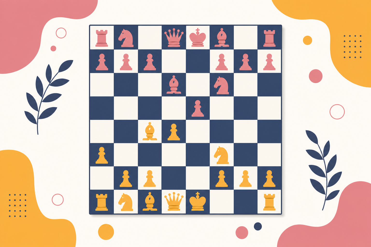 Schach – Illustration des Spielbretts