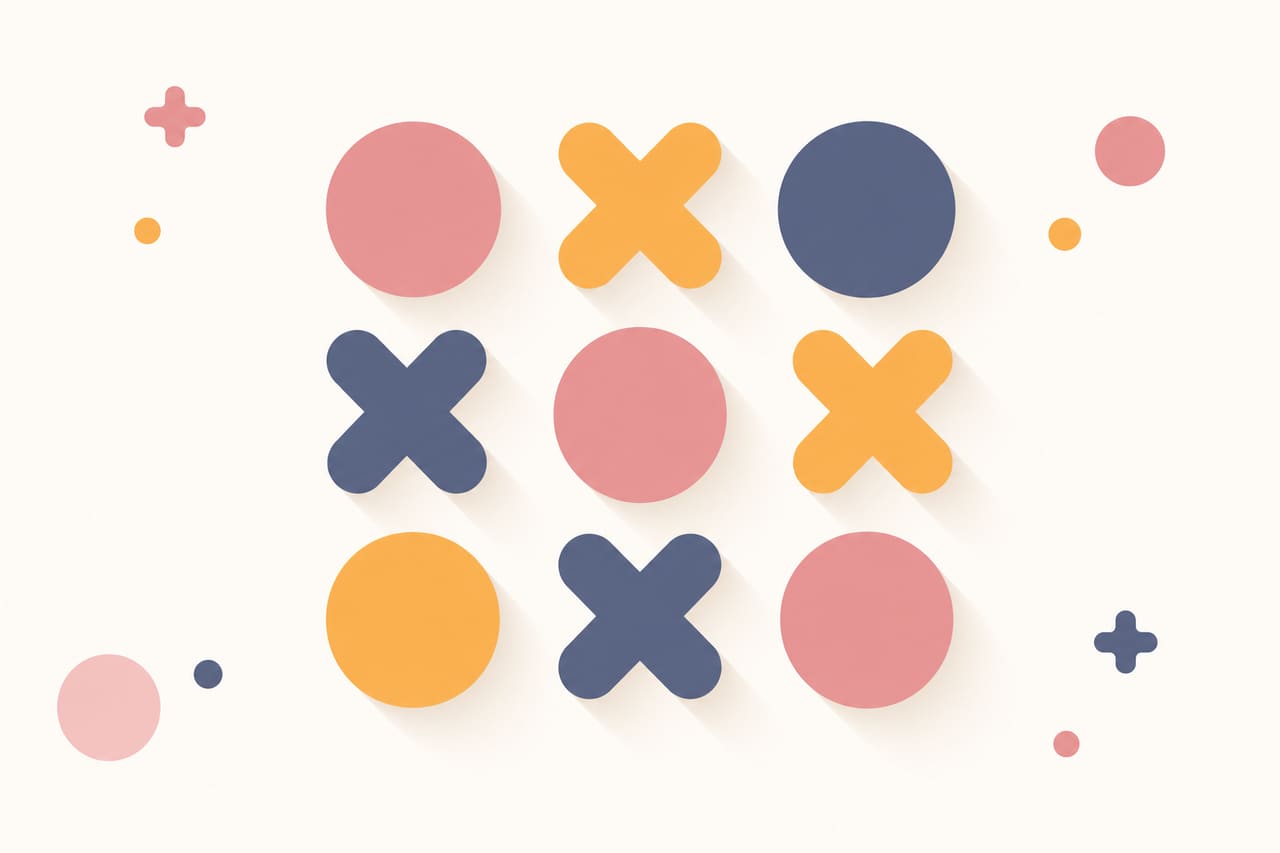 Tic-Tac-Toe – Illustration des Spielbretts
